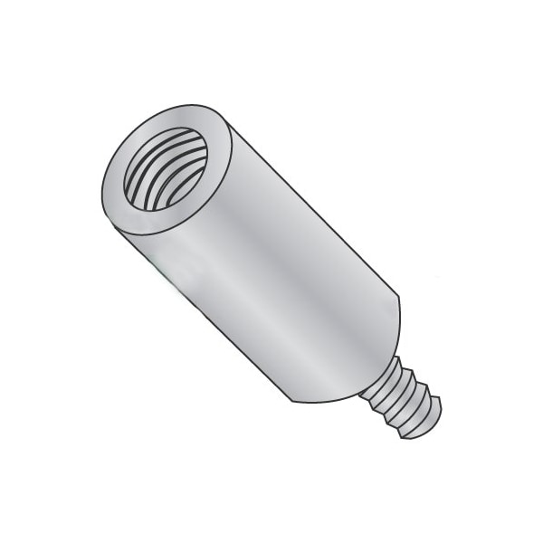 Newport Fasteners Round Standoffs, #4-40 Thrd Sz, 3/4 in Bd L, Aluminum Plain, 3/16 in OD, 1000 PK 563237 - main